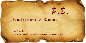 Paulcsenetz Damos névjegykártya